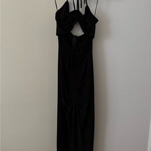 Black halter dress